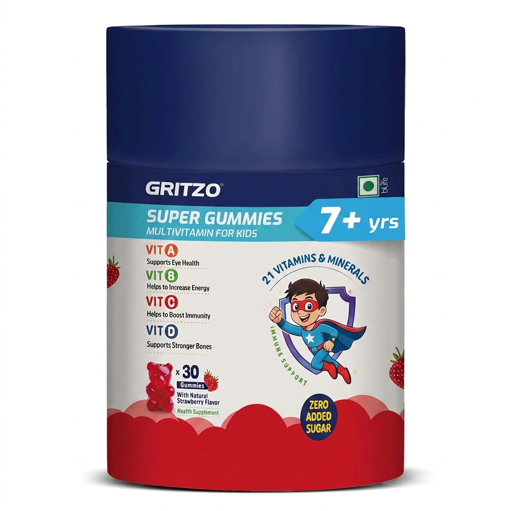 Gritzo Super Gummies hero packaging